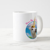 Unicorn-paard en regenboog grote koffiekop (Voorkant rechts)