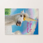 Unicorn-paard en regenboog legpuzzel (Horizontaal)