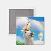 Unicorn-paard en regenboog magneet (Voorkant / Achterkant)