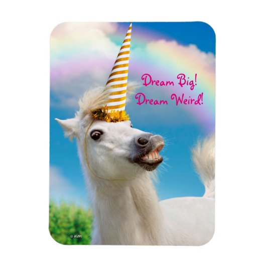 Unicorn-paard en regenboog magneet (Verticaal)