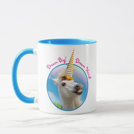 Unicorn-paard en regenboog mok (Links)