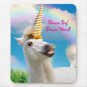 Unicorn-paard en regenboog muismat