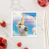 Unicorn-paard en regenboog servet (Insitu)