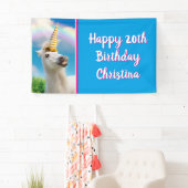 Unicorn-paard en regenboog spandoek (Insitu)