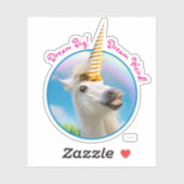 Unicorn-paard en regenboog sticker (Vel)