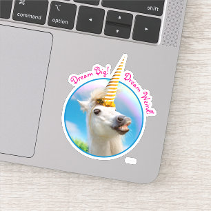 Unicorn-paard en regenboog sticker