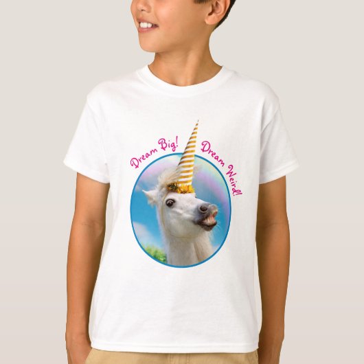 Unicorn-paard en regenboog t-shirt (Voorkant)