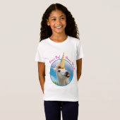 Unicorn-paard en regenboog t-shirt (Voorkant volledig)