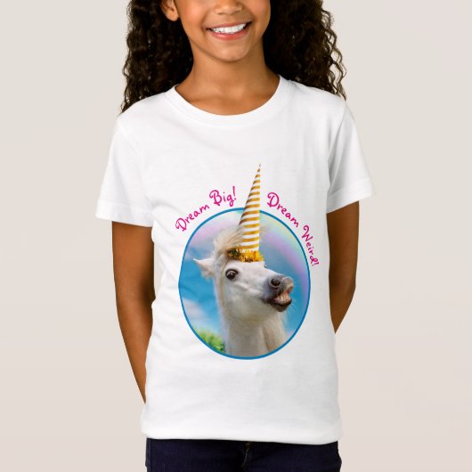 Unicorn-paard en regenboog t-shirt (Voorkant)