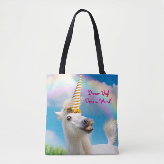 Unicorn-paard en regenboog tote bag (Voorkant)