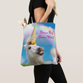 Unicorn-paard en regenboog tote bag (Dichtbij)