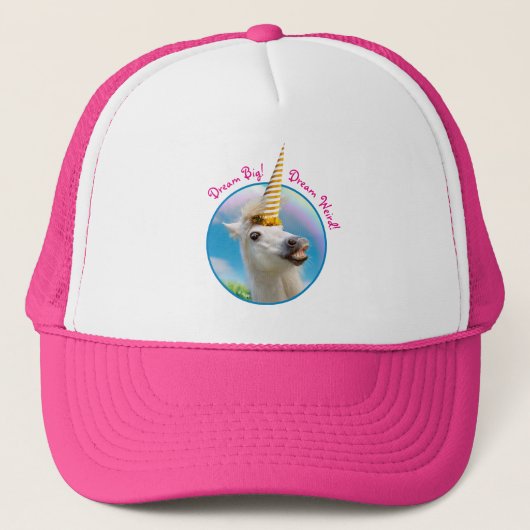 Unicorn-paard en regenboog trucker pet (Voorkant)