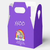 Unicorn paars bedankdoosjes (Geopend)