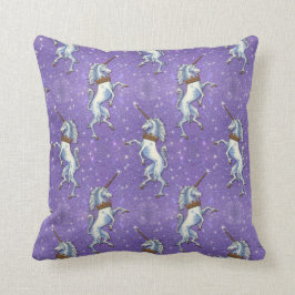Unicorn Paars Glitter Herhalen Kussen