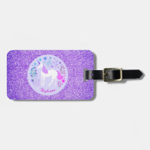 Unicorn Paars Glitter Persoonlijke naam
