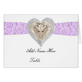 Unicorn Paars Lace Table Place Card