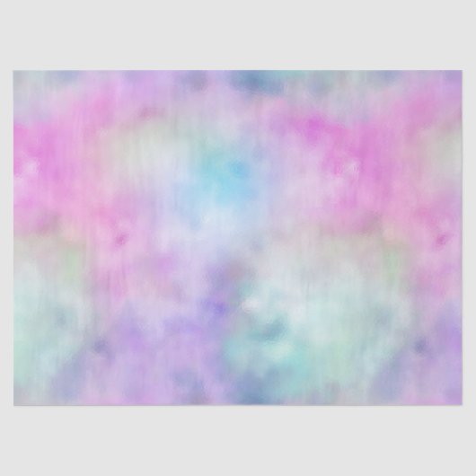 Unicorn Paars Pink Aqua Tissuepapier (Voorkant)