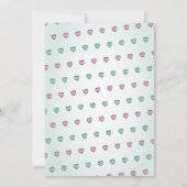 Unicorn Paarse Birthday Party Twins Girls nodigt u Kaart (Achterkant)