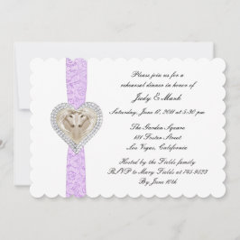 Unicorn Paarse Lace Rehearsal Dinner Invitation Kaart