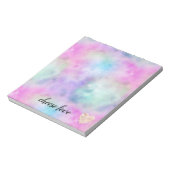 Unicorn Paarse Roze Aqua Blush Heart Notitieblok (Linkerzijde)