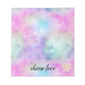 Unicorn Paarse Roze Aqua Blush Heart Notitieblok (Voorkant)