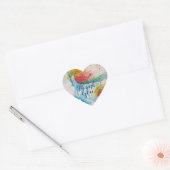Unicorn Painting Happy Waterverf Dank u Hart Sticker (Envelop)