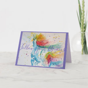 Unicorn Painting volgt je dromen op je verjaardags Kaart