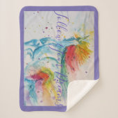 Unicorn Painting volgt je dromen Sherpa Blanket Sherpa Deken (Voorkant)