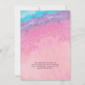 Unicorn Pajama Party Kaart (Achterkant)