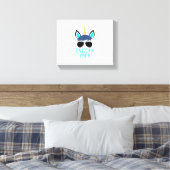 Unicorn Papa T-Shirt Funny Vaderdag Gift Canvas Afdruk (Insitu (Slaapkamer))