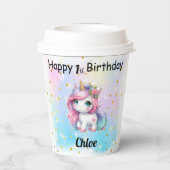 Unicorn Paper Cups Papieren Bekers (Achterkant)