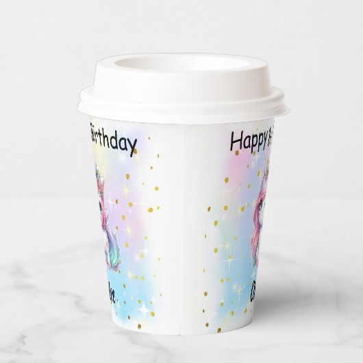 Unicorn Paper Cups Papieren Bekers (Rechts)