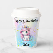 Unicorn Paper Cups Papieren Bekers (Voorkant)