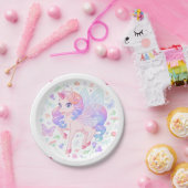 Unicorn Papieren Bordje (Feest)