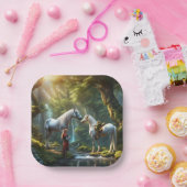 Unicorn Papieren Bordje (Feest)