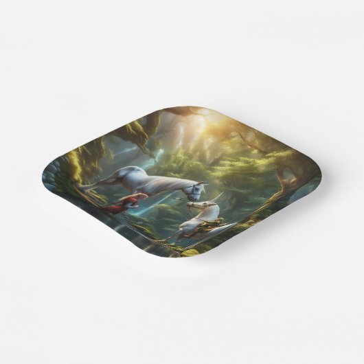 Unicorn Papieren Bordje (Gebogen)