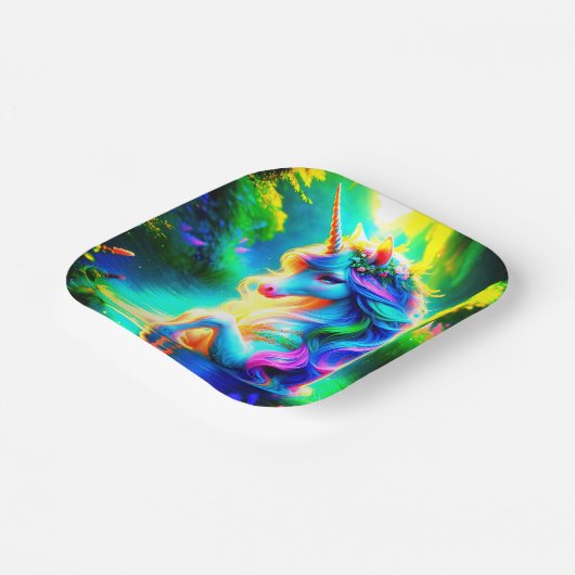 Unicorn Papieren Bordje (Gebogen)