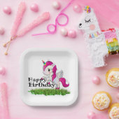 Unicorn Papieren Bordje (Feest)