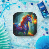 Unicorn Papieren Bordje (Feest)