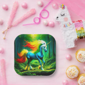 Unicorn Papieren Bordje (Feest)
