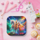 Unicorn Papieren Bordje (Feest)