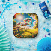 Unicorn Papieren Bordje (Feest)