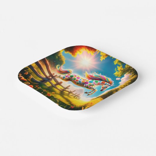 Unicorn Papieren Bordje (Gebogen)