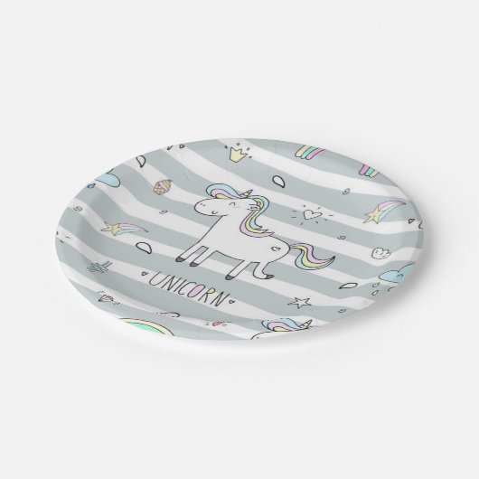 Unicorn Papieren Bordje (Gekanteld)