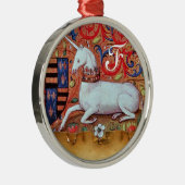 UNICORN PARCHMENT MONOGRAM METALEN ORNAMENT (Rechts)