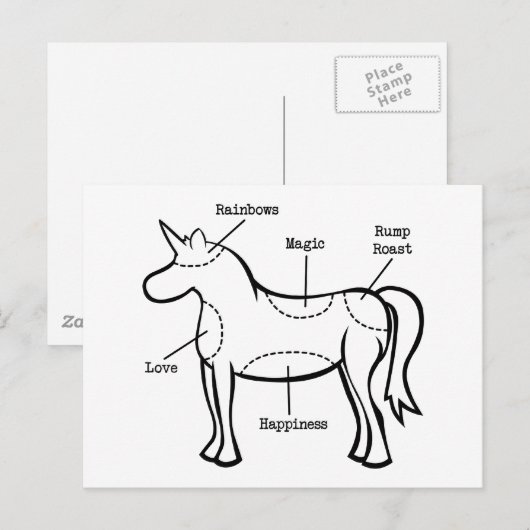 Unicorn Parts Briefkaart (Voorkant / Achterkant)