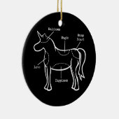 Unicorn Parts Keramisch Ornament (Rechts)