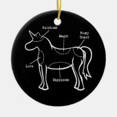 Unicorn Parts Keramisch Ornament (Voorkant)