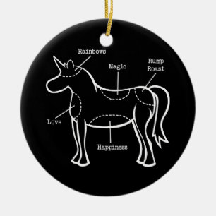 Unicorn Parts Keramisch Ornament