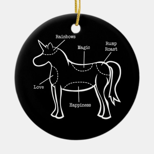 Unicorn Parts Keramisch Ornament (Voorkant)